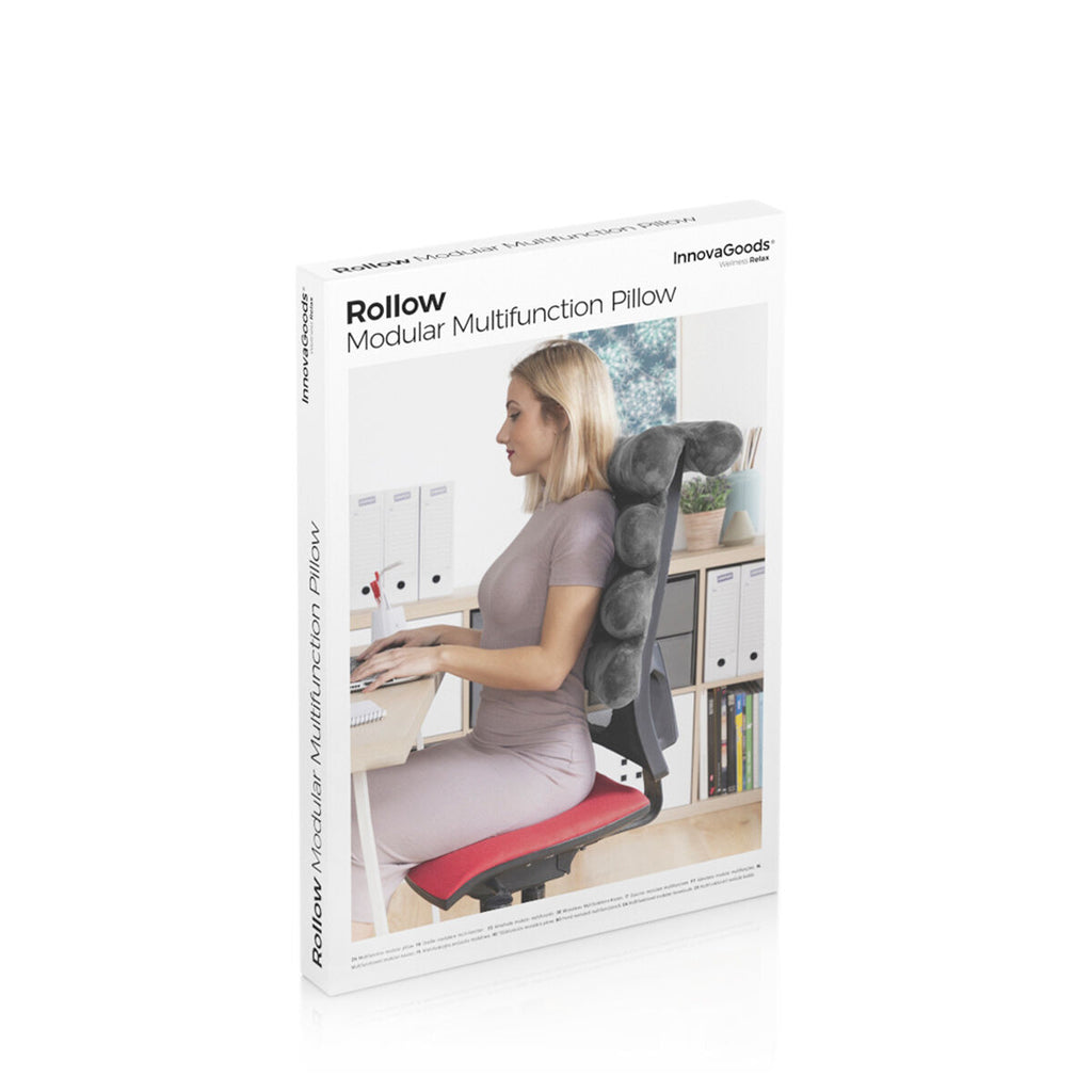 Caja de cojín ergonómico para espalda y cuello ideal para lectura y relajación.